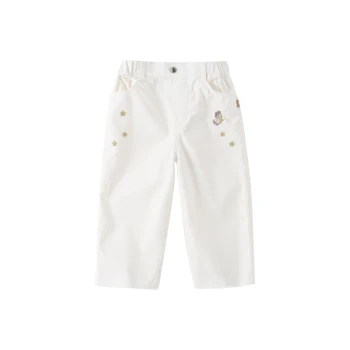 Çocuk Pantolon Yaz Yeni Stil Beyaz Pantolon Kelebek Baskı DB1233664