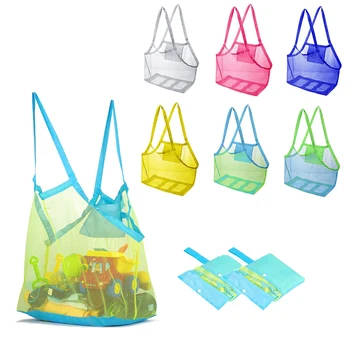 Çocuk Plaj Oyuncak saklama çantası Kum Uzakta Taşınabilir Örgü Çanta Çocuk Oyuncakları Depolama Yüzme Büyük Plaj eko Çanta Kozmetik Makyaj Çantası