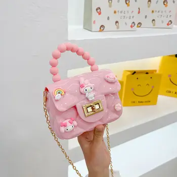 Çocuk Çantası çocuk omuzdan askili çanta Yeni Popüler Kız Karikatür Küçük Prenses askılı çanta Kız silikon bozuk para cüzdanı