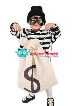 Çocuklar Hırsız Soyguncu Cosplay Kostüm