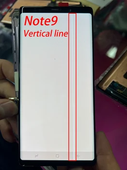 Çok Noktalı Çizgi Ekran Samsung Galaxy Not 9 İçin N960 N960F N960DS lcd ekran dokunmatik ekranlı sayısallaştırıcı grup Yedek