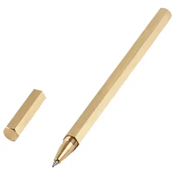 Özel Anti-roll El Yapımı Pirinç Kalem, Katı Taşınabilir Cep Kalem, Benzersiz Cilalı Metal İşareti İmza Kalem Jel Kalem, hediye Kalem