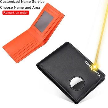 Özel Gravür RFID Anti-hırsızlık kart tutucu Airtags Cüzdan Erkek Çanta Hakiki deri cüzdan kimlik kartı tutucu Hava Etiketi akıllı cüzdan