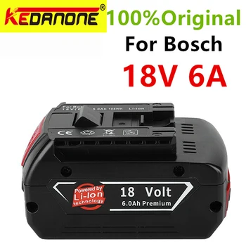 Özel teklif8v 6.0/8.0/10ah şarj edilebilir lityum iyon batarya için Bosch 18V 6.0 A Yedek Pil Taşınabilir Yedek BAT609 100