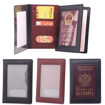 Şeffaf Kart KİMLİK Tutucu Kılıf Şeffaf Rusya İş Çantası Pasaport Kapağı Seyahat Pasaport Çantaları