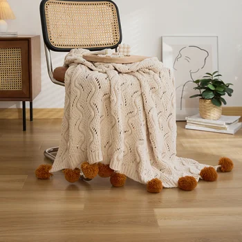Şönil Oturma Odası örgü battaniye kanepe battaniyesi Yaz Klima Serin Kapak Battaniye Kapalı Şal Odası Dekorasyon
