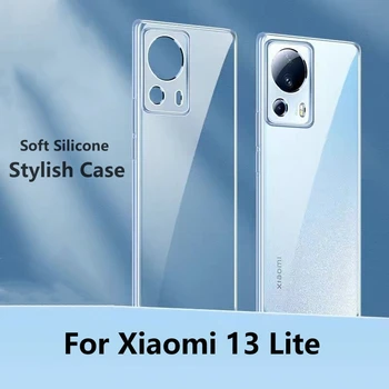 Şık Lüks Kapak İçin Xiaomi 13 Lite Durumda Darbeye Dayanıklı Tampon Xiaomi Mi 13 Lite 5G Yumuşak Silikon Şeffaf Basit Çapa