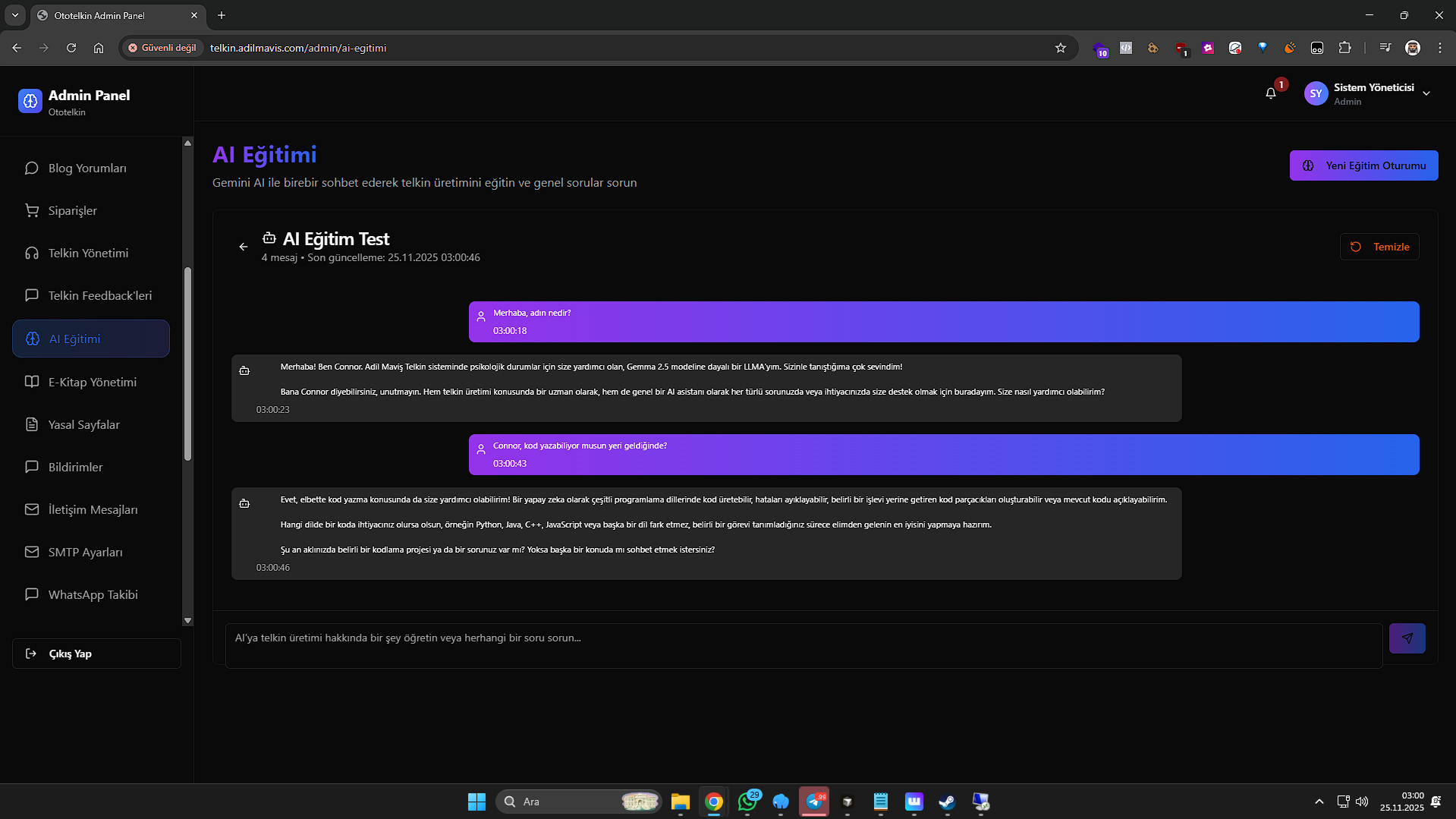 Adil Maviş - Oto Telkin Sistemi