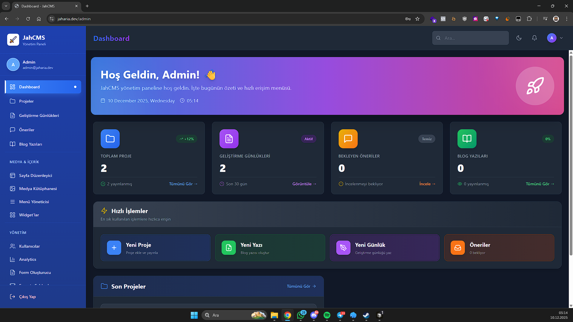 Jaharia.Dev - Developer CMS
